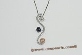 spp220 Specially Designed Mixcolor Bread Pearl 925Silver Pendant