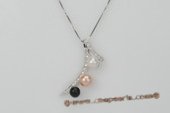 spp224 Specially Designed Colorful Round Pearl Pendant in Sterling Silver