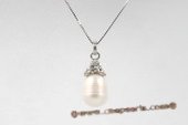 spp227 Designed Sterling Silver White Large Teardrop Pearl Pendant