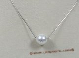 sppd001 14mm with south sea shell pearl neckalce with sterling chain