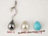 sppd020 Sterling silver 10*14mm teardrop shell pearl pendant necklace in wholesale