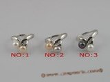 spr009 6-6.5mm freshwater pearl ring with sterling mounting.US size 7