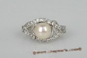 spr107 Sterling silver 7.5-8mm bread pearl designer ring