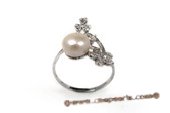 spr115 Sterling Silver 8-8.5mm Cultured Bread Pearl Ring