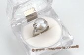 spr117 Hand Wired Sterling Silver Freshwater Coin Pearl Rings