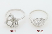 srm011 Fashion 925silver Ring Setting Mounting in wholesale,US size 7