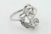 srm018 charming 925 sterling silver Ring Setting in wholesale,US size 7