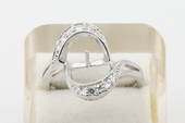 srm019 Wholesale charming sterling silver sparkling Ring Setting,US size 7