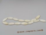 ss011 Five strands 30*10mm oval white shell beads strands wholes