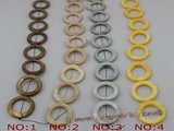 ss017  Five strands 25mm orbicular shell beads wholesale, different color