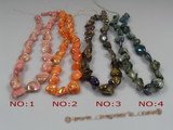 ss035 nugget shape shell strands wholesale, different color