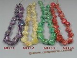 ss036 nugget shape shell strands wholesale, different color