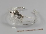 STBR001  flower pattern 925silver Bangle bracelet in wholesale