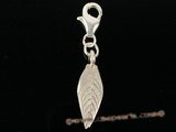 stp026 Sterling Silver Leafe design bracelet Charm in wholesale