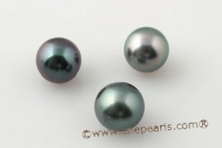 Tahiti13-14a 13-14mm large natural black tahitian loose pearls in A grade