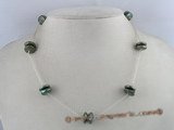 tcpn019 sterling TIN CUP necklace with 12mm  olive coin pearl