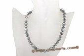 Thpn002 Classic 9-10mm A+ Grade Black Tahiti Pearl Princess Necklace