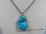 tpd004 30*48mm blue baroque nugget turquoise beads pendant