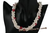 Tpn157 17inch design style low quality freshwater pearl choker necklace