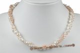 tpn194 Designer potato Pearl and nugget pearl Twisted Necklace