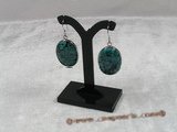 tqe001 Sterling 20*26mm oval turquoise dangle Earring