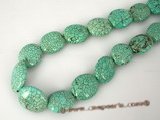 tqs008 13*22mm blue oval turquoise strands wholesale, 16"in leng
