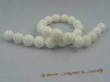 ts002  16mm white round Deep sea tridacna beads strands,16"in length