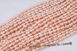 twin002 Wholesale 8*14mm peanut/twin pearl strand in pink color