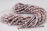 twin003 Wholesale 8*14mm nature purple peanut/twin pearl strand