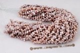 twin006 6*10mm purple mid-drilled peanut/twin pearl strand in wholesale