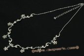 Wn059 Gorgeous Zirconia Floral Drop wedding necklace