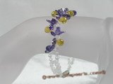zbr001 Handmade 7.5inch crystal & Zircon beads Bracelet