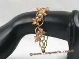 zbr003 Handmade 7.5inch flower design Zircon beads Bracelet