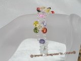 zbr008 Handmade 7.5inch flower design Zircon beads& crystal Bracelet