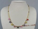 ZN043 Multicolor Tear-drop zircon beads neckalce jewelry in wholesale