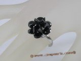 ZR017 18KGP Adjustable Flower cluster CZ zircon rings